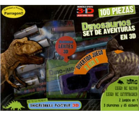 DINOSAURIOS. SET DE AVENTURAS EN 3D