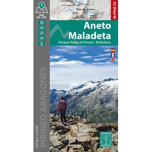 MAPA ALPINA 1:25.000. ANETO-MALADETA. PARQUE NATURAL POSETS-MALADETA (MAPA + CARPETA DESPLEGABLE)