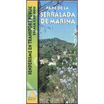 PARC DE LA SERRALADA DE MARINA. SENDERISME EN TRANSPORT PÚBLIC. ESCALA 1:20.000