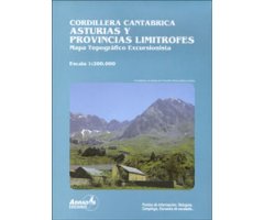 CORDILLERA CANTABRICA. ASTURIAS Y PROVINCIAS LIMITROFES. MAPA TOPOGRAFICO EXCURSIONISTA                                                               