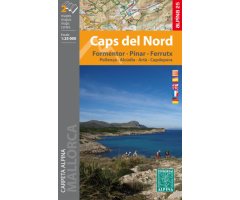 MAPA ALPINA 1:25.000. CAPS DEL NORD. FORMENTOR - PINAR - FERRUTX - POLLENÇA - ALCÚDIA - ARTÀ - CAPDEPERA (MAPA I GUIA)                                
