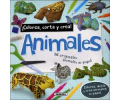 ¡COLOREA, CORTA Y CREA! ANIMALES. 36 ORIGINALES ANIMALES DE PAPEL
