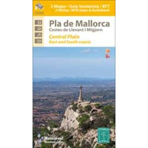 MAPA ALPINA 1:50.000 PLA DE MALLORCA. COSTES DE LLEVANT I MIGJORN. 2 MAPES- GUIA SENDERISTA /BTT