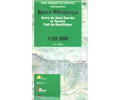 MAPA TOPOGRÀFIC DE CATALUNYA. BAIXA RIBAGORÇA. SERRA DE SANT GERVÀS, LA TERRETA, COLL DE MONTLLOBAR