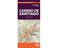 CAMINO DE SANTIAGO. MAPA DE LA RUTA A PIE Y EN BICI (1:125.000)                                                                                       