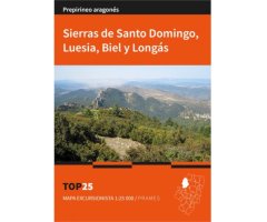 MAPA EXCURSIONISTA 1:25.000 SIERRA DE SANTO DOMINGO, LUESIA, BIEL Y LONGÁS TOP 25