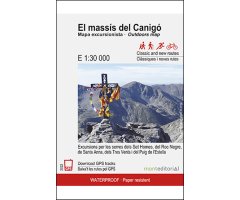 MAPA MONT EDITORIAL 1:30.000 EL MASSÍS DEL CANIGÓ. SECTOR SANTA ANNA. EXCURSIONS PER LES SERRES DELS SET HOMES, DEL ROC NEGRE, DE SANTA ANNA, DELS TRE