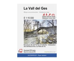 MAPA MONT EDITORIAL 1:15.000 LA VALL DEL GES. SERRES DE CURULL I BELLMUNT. EXCURSIONS DES DEL TER FINS AL CABRERÈS-COLLSACABRA I DES DEL BISAURA FINS 