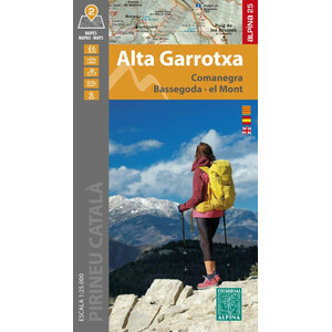 2 MAPES ALPINA 1:25.000 + CARPETA DESPLEGABLE. ALTA GARROTXA. BASSEGODA. COMANEGRA. EL MONT