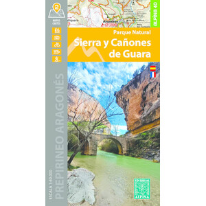 2 MAPAS ALPINA 1:40.000 PARQUE NATURAL SIERRA Y CAÑONES DE GUARA