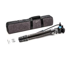BENRO KIT TRÍPODE DE FIBRA DE CARBONO TORTOISE 24CLV Y RÓTULA S4PRO  4