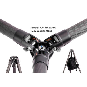 LEOFOTO TRÍPODE RANGER LS-324C DE FIBRA DE CARBONO 4
