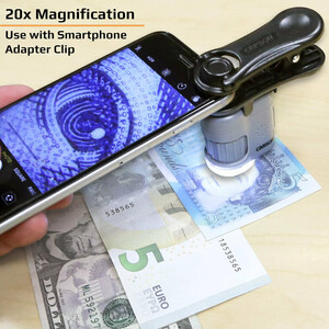 CARSON KIT MICROSCOPIO DE BOLSILLO MICROMINI 20X + ADAPTADOR DIGISCOPING 3