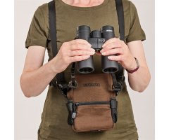 FUNDA Y ARNÉS OPTICRON PARA PRISMÁTICOS DE TECHO DE 32/42 MM MARRÓN 3