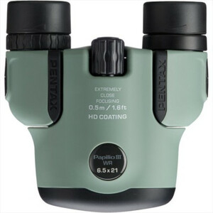 BINOCULARES COMPACTOS ESPECIALES PENTAX PAPILIO III 6,5X21 WR CON ENFOQUE MÍNIMO DE 50 CM