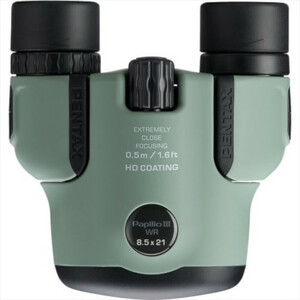 BINOCULARES COMPACTOS ESPECIALES PENTAX PAPILIO III 8,5X21 WR CON ENFOQUE MÍNIMO DE 50 CM